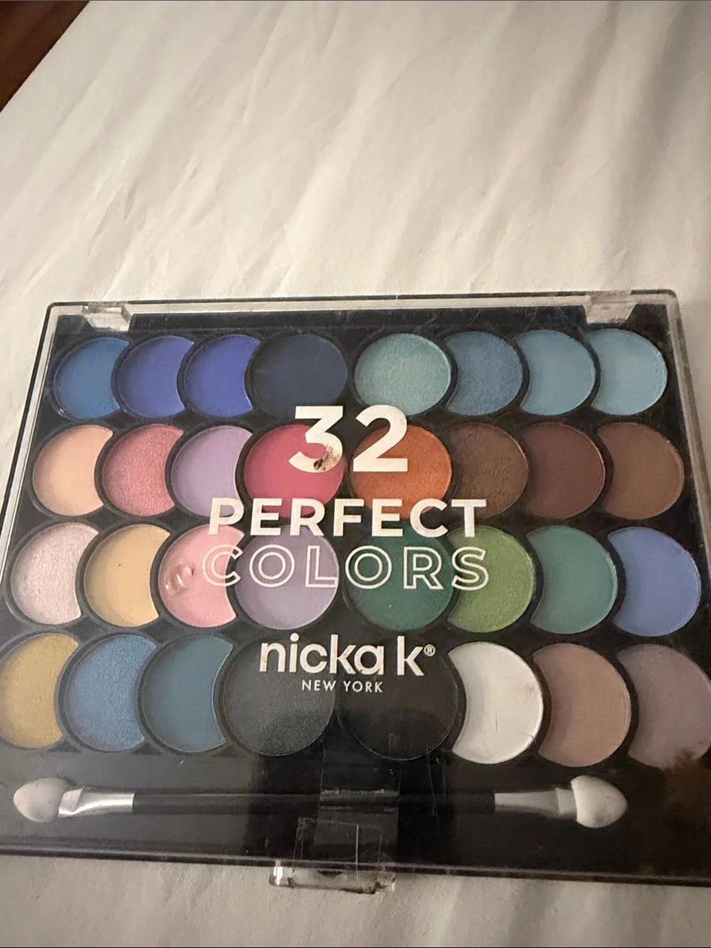 nicka K 32 Perfect Colors Eyeshadow Palette - Multi Blue & Assorted Shades